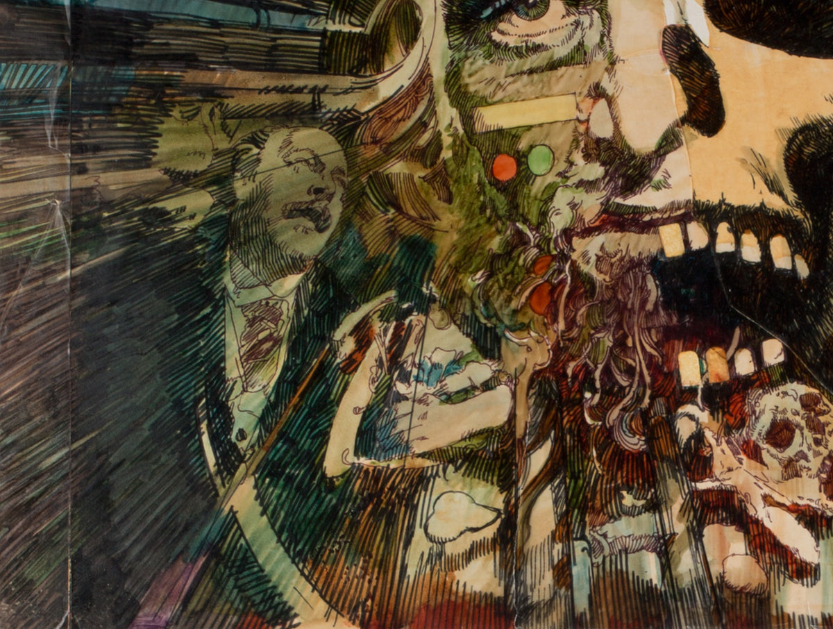 Original Death Line 1973 Concept Artwork by Vic Fair - detail