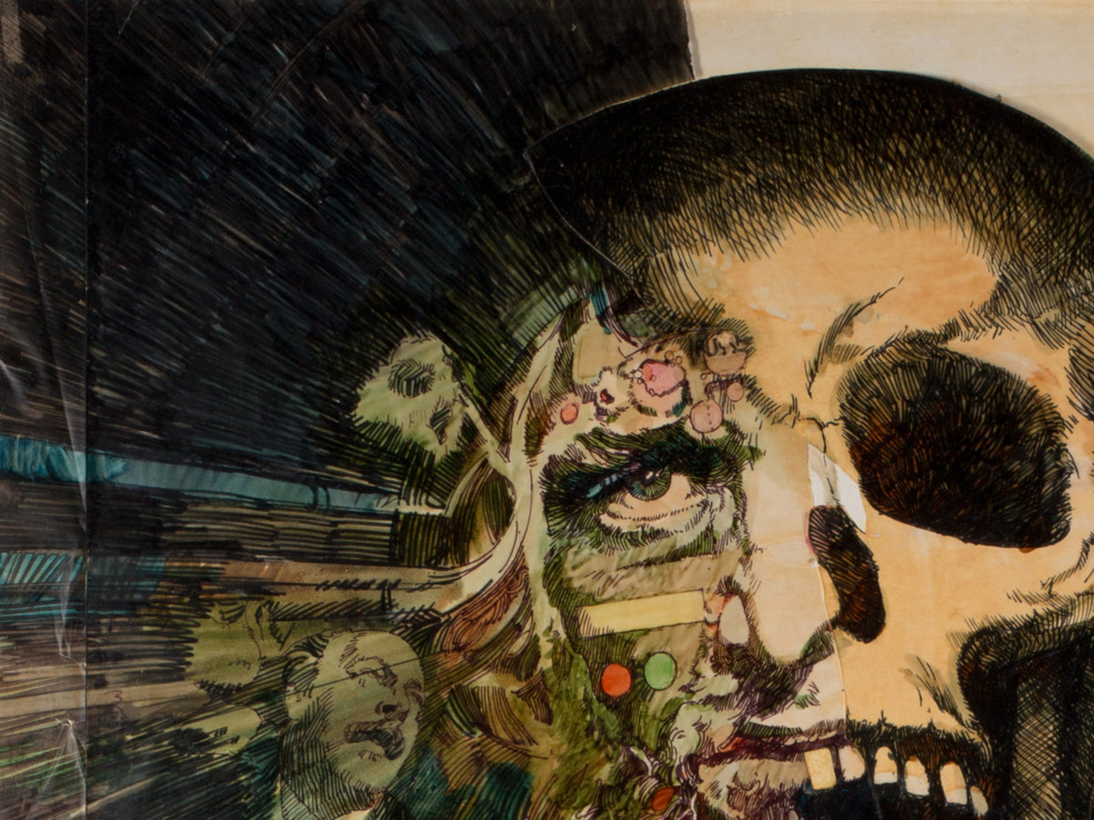 Original Death Line 1973 Concept Artwork by Vic Fair - detail
