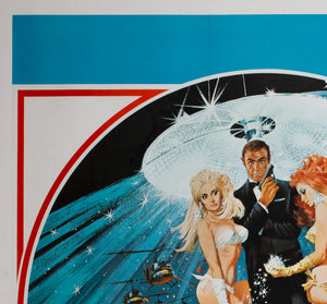 Diamonds Are Forever 1971 UK Quad Film Movie Poster McGinnis James Bond - detail