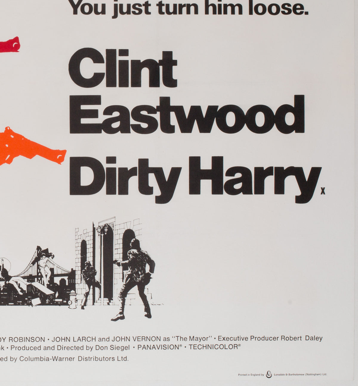 Dirty Harry 1971 UK Quad Film Poster