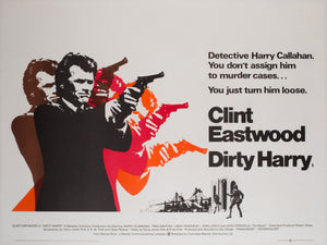 Dirty Harry 1971 UK Quad Film Poster