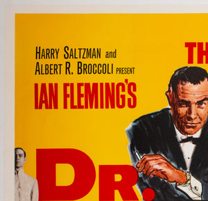 Dr No 1962 UK Quad Film Movie Poster, James Bond = detail