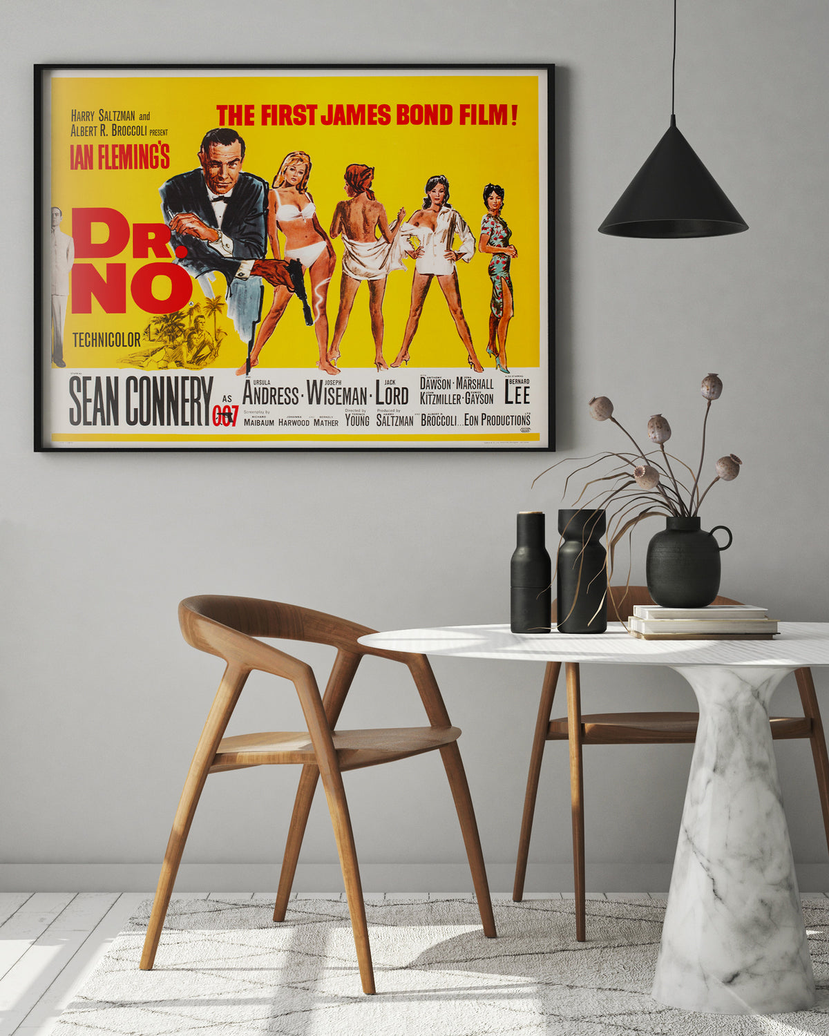 Dr No 1962 UK Quad Film Movie Poster, James Bond