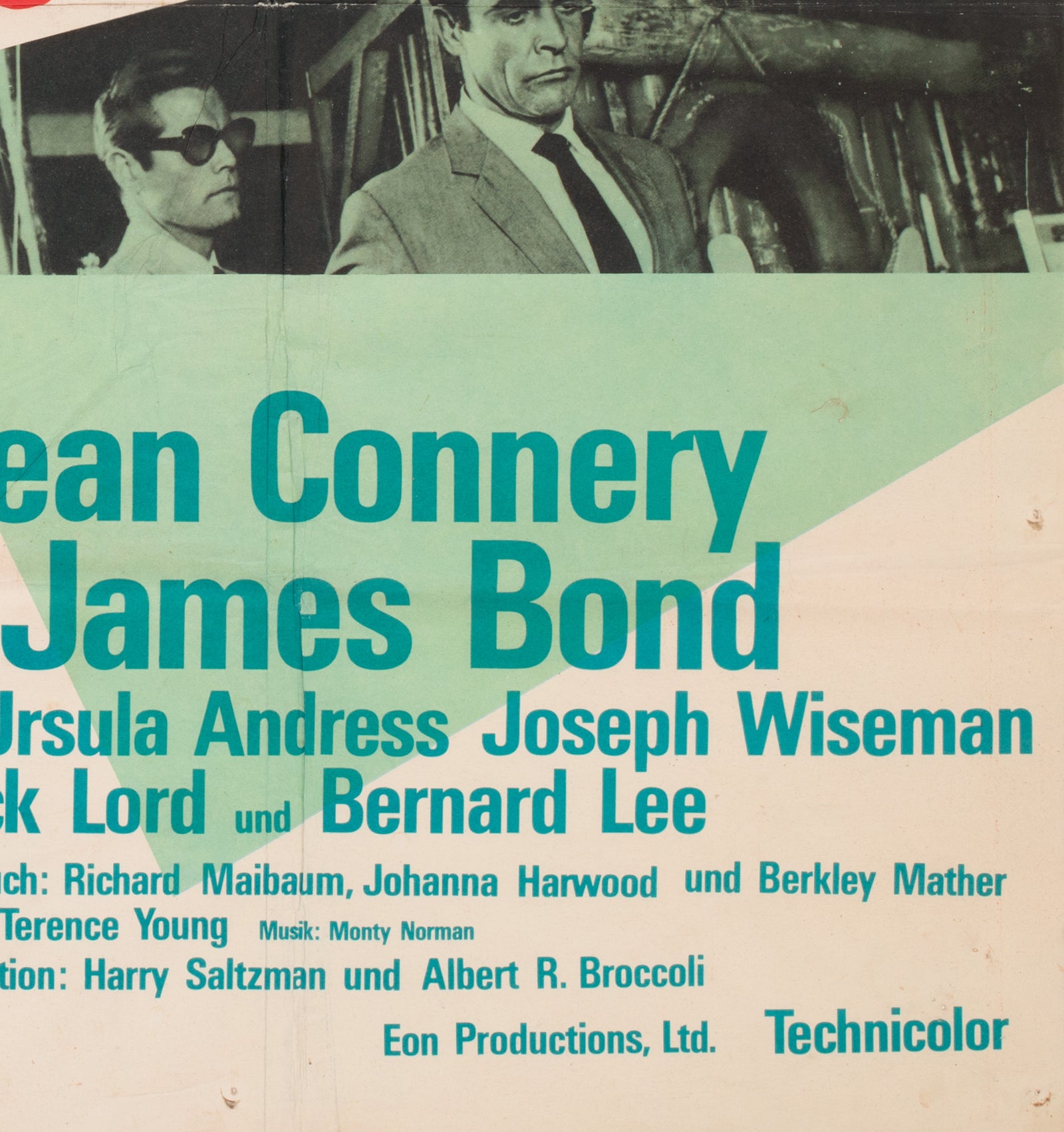 Dr No 1963 German A0 Film Movie Poster, Degen - detail