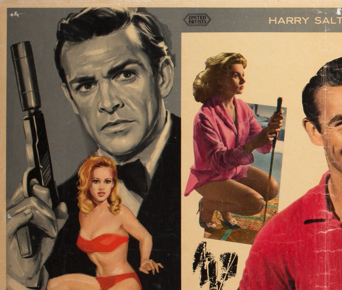Dr No. 1963 Italian Photobusta Film Poster - detail