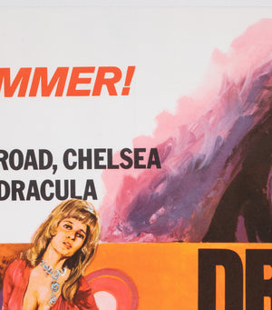 Dracula A.D. 1972 UK Quad Film Movie Poster, Tom Chantrell - detail