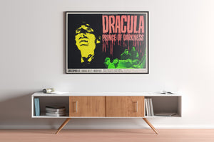 Dracula Prince of Darkness 1966 UK Quad Film Movie Poster, Tom Chantrell