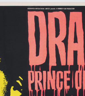 Dracula Prince of Darkness 1966 UK Quad Film Movie Poster, Tom Chantrell - detail