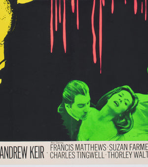 Dracula Prince of Darkness 1966 UK Quad Film Movie Poster, Tom Chantrell - detail