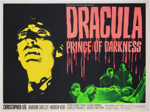 Dracula Prince of Darkness 1966 UK Quad Film Movie Poster, Tom Chantrell
