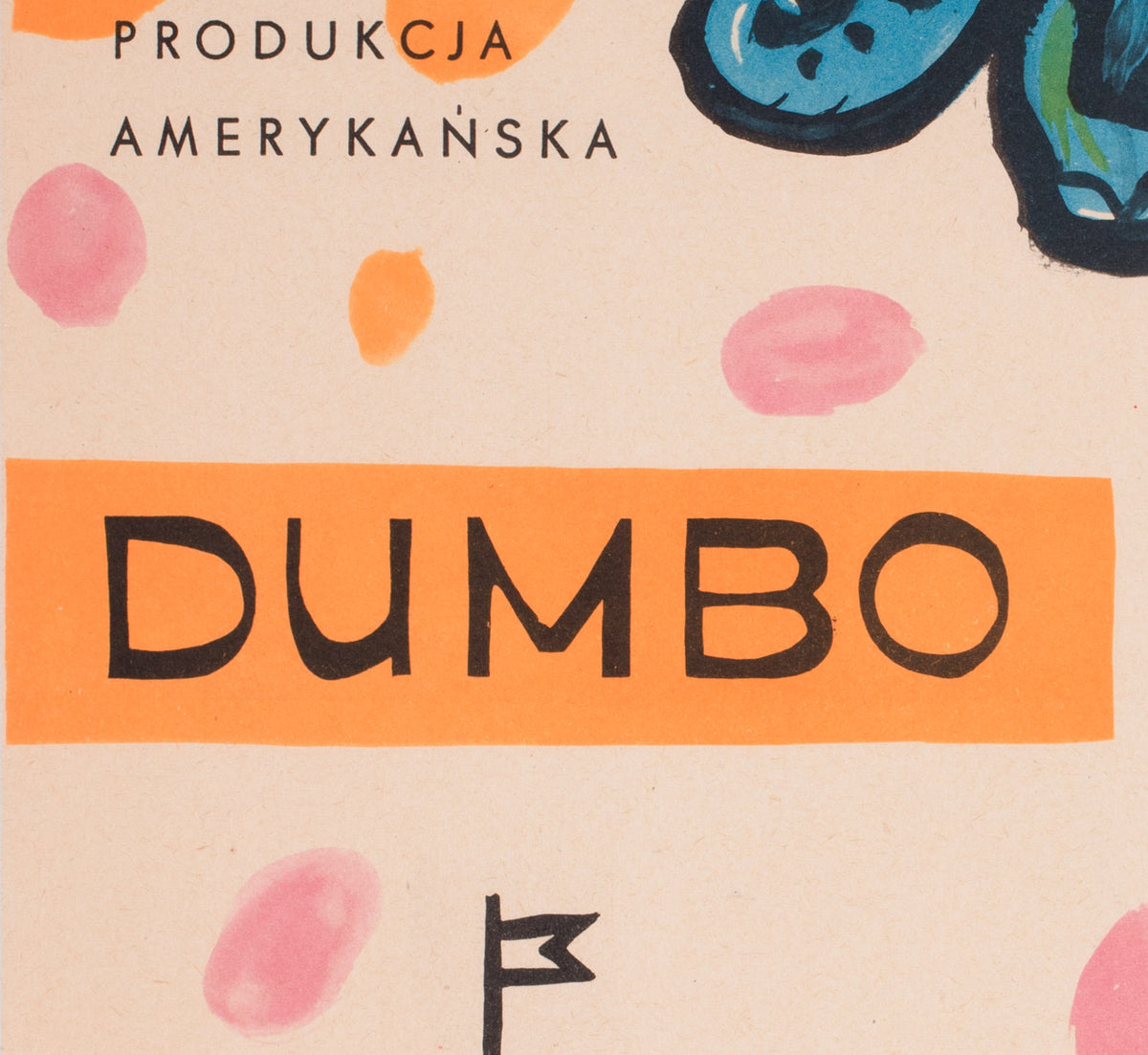 Dumbo 1961 Polish A2 Film Movie Poster, Anna Huskowska - detail