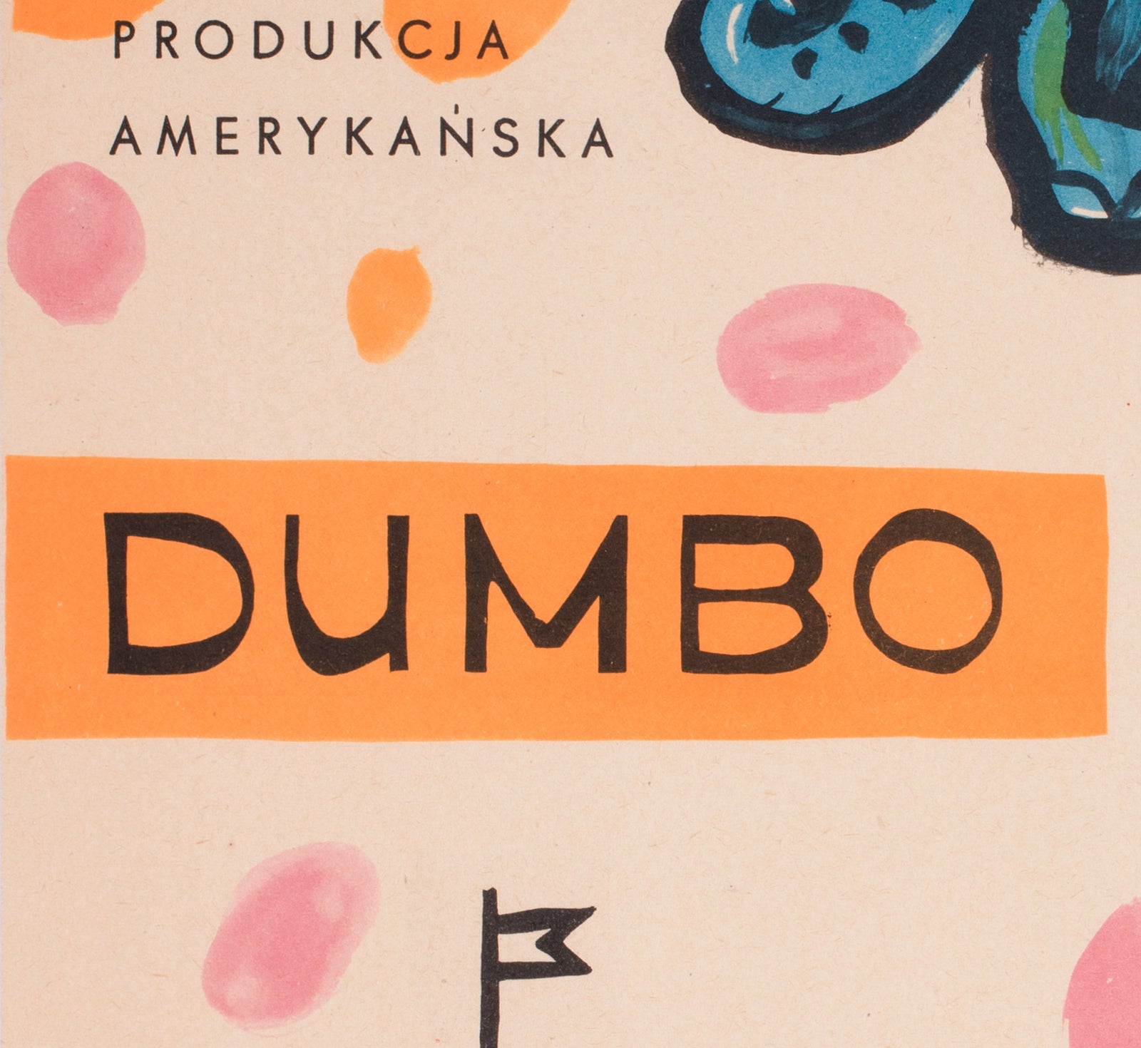 Dumbo 1961 Polish A2 Film Movie Poster, Anna Huskowska - detail