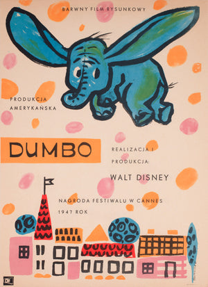 Dumbo 1961 Polish A2 Film Movie Poster, Anna Huskowska