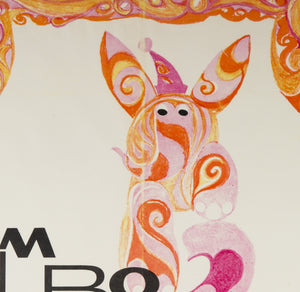 Dumbo 1971 Czech A1 Film Movie Poster, Disney - detail