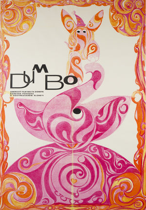 Dumbo 1971 Czech A1 Film Movie Poster, Disney
