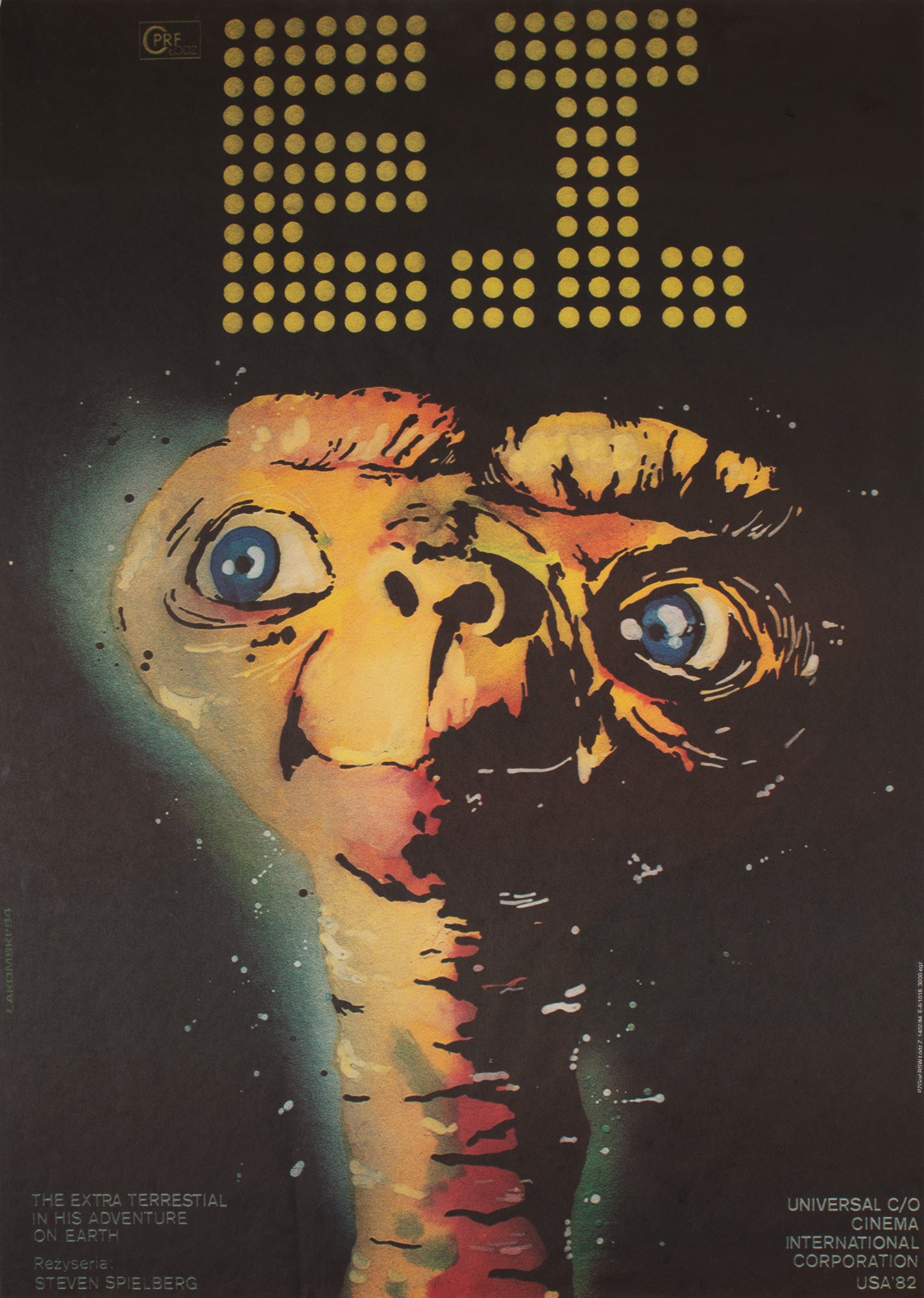 E.T. 1984 Polish Film Poster, Lakomski