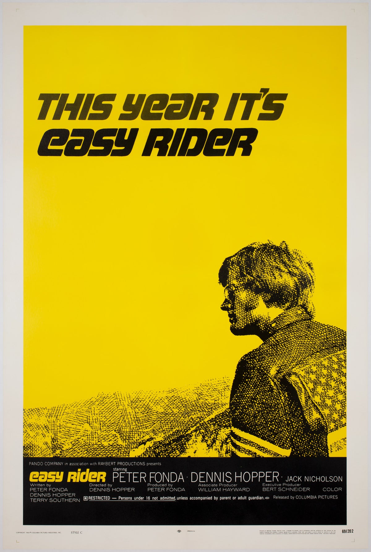 Easy Rider 1969 US 1 Sheet Style C Film Poster