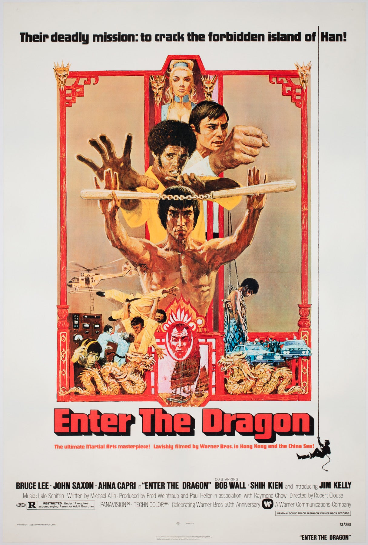 Enter the Dragon 1973 US 1 Sheet Film Poster, Bob Peak