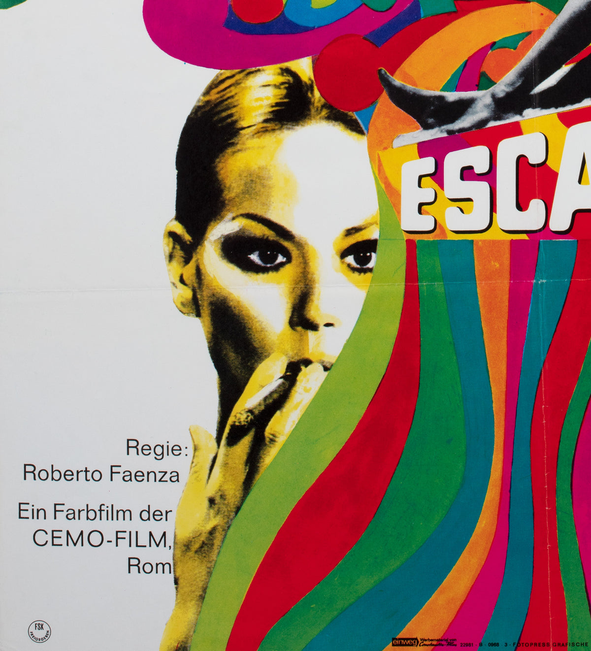 Escalation 1968 German A1 Film Poster - detail