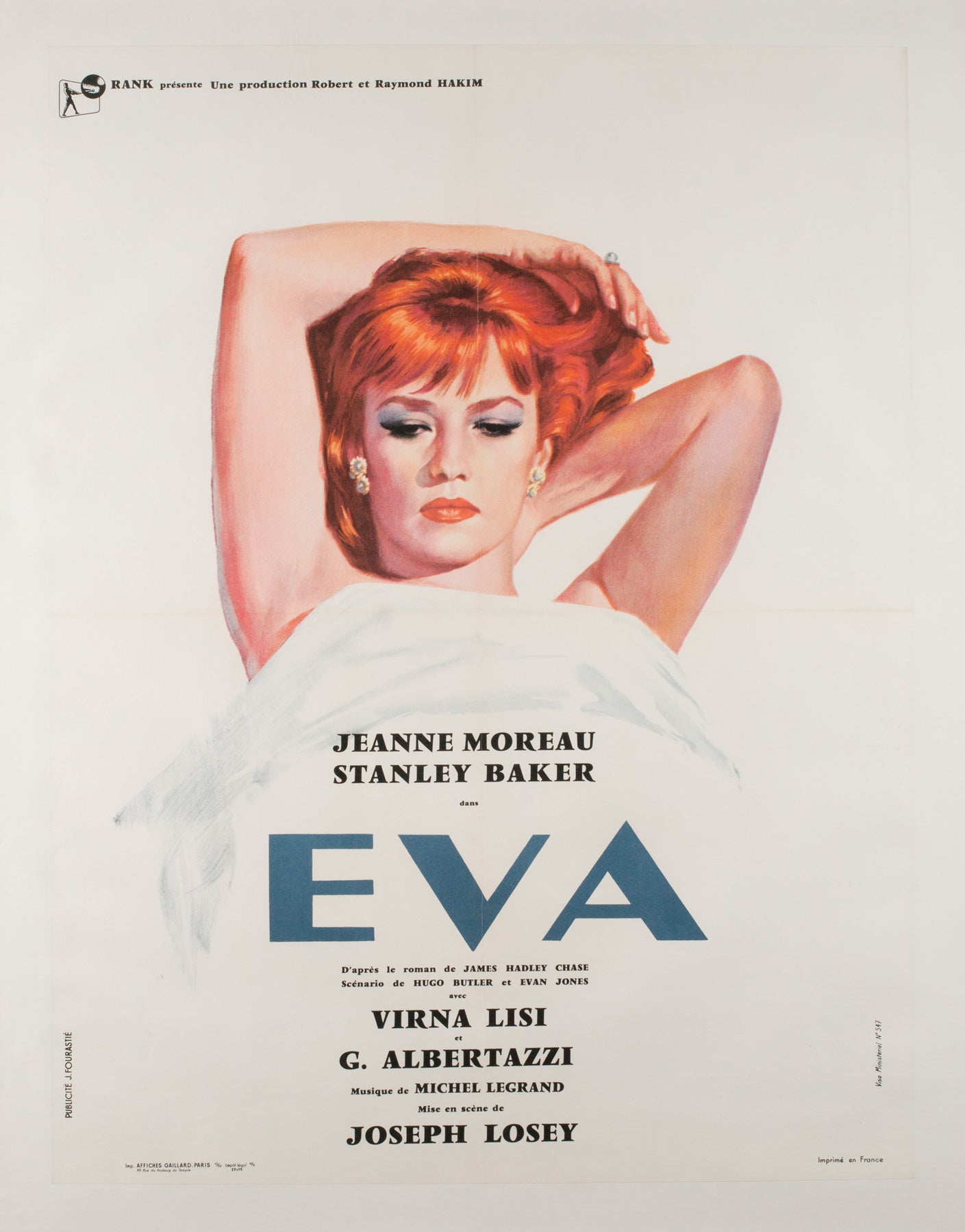 Eva 1962 French Moyenne Film Poster