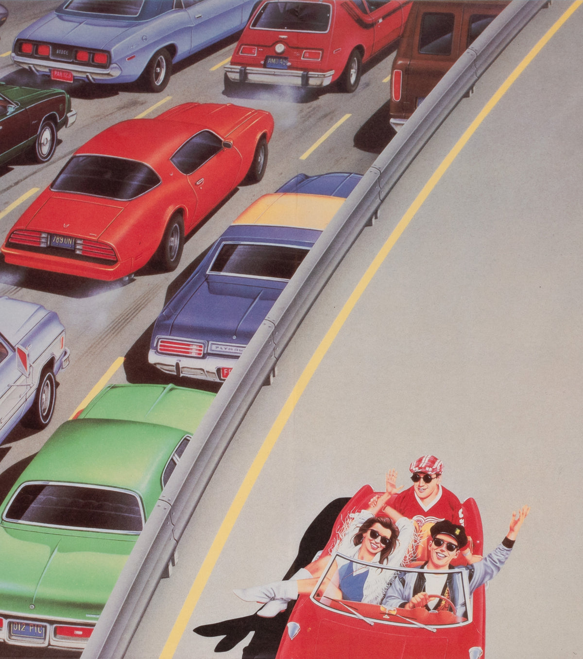 Ferris Bueller's Day Off 1986 UK Quad Film Movie Poster - detail