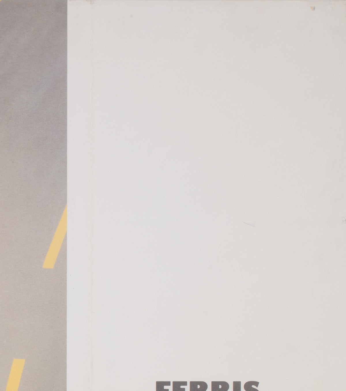 Ferris Bueller's Day Off 1986 UK Quad Film Movie Poster - detail