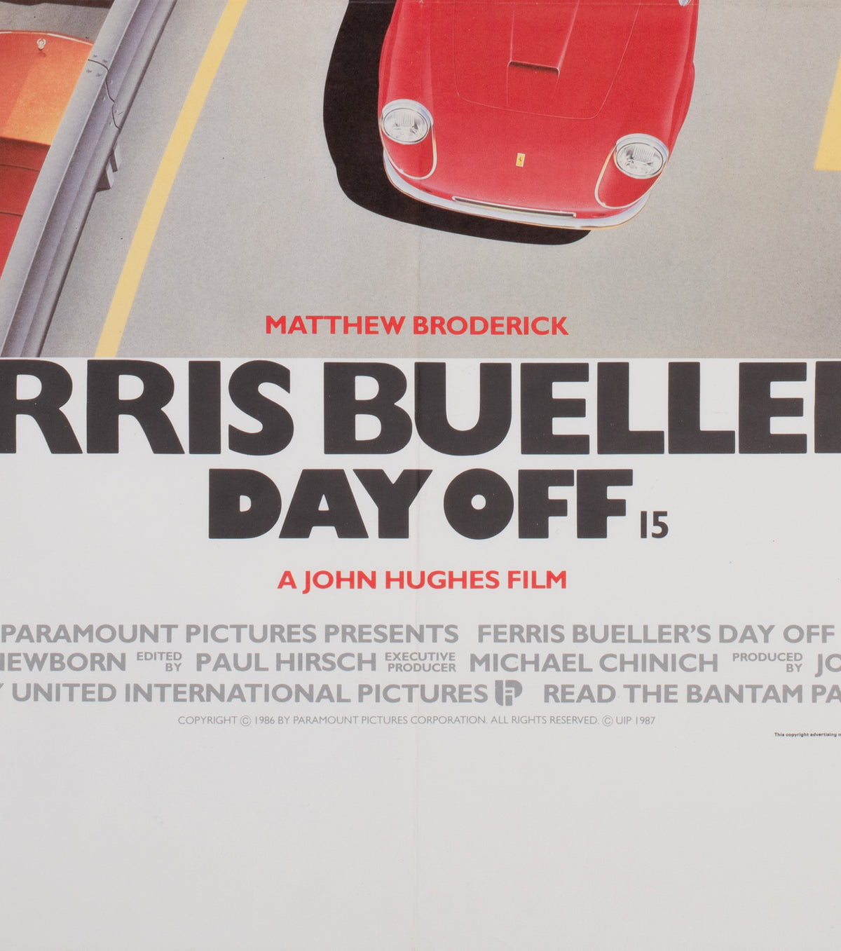 Ferris Bueller's Day Off 1986 UK Quad Film Movie Poster - detail
