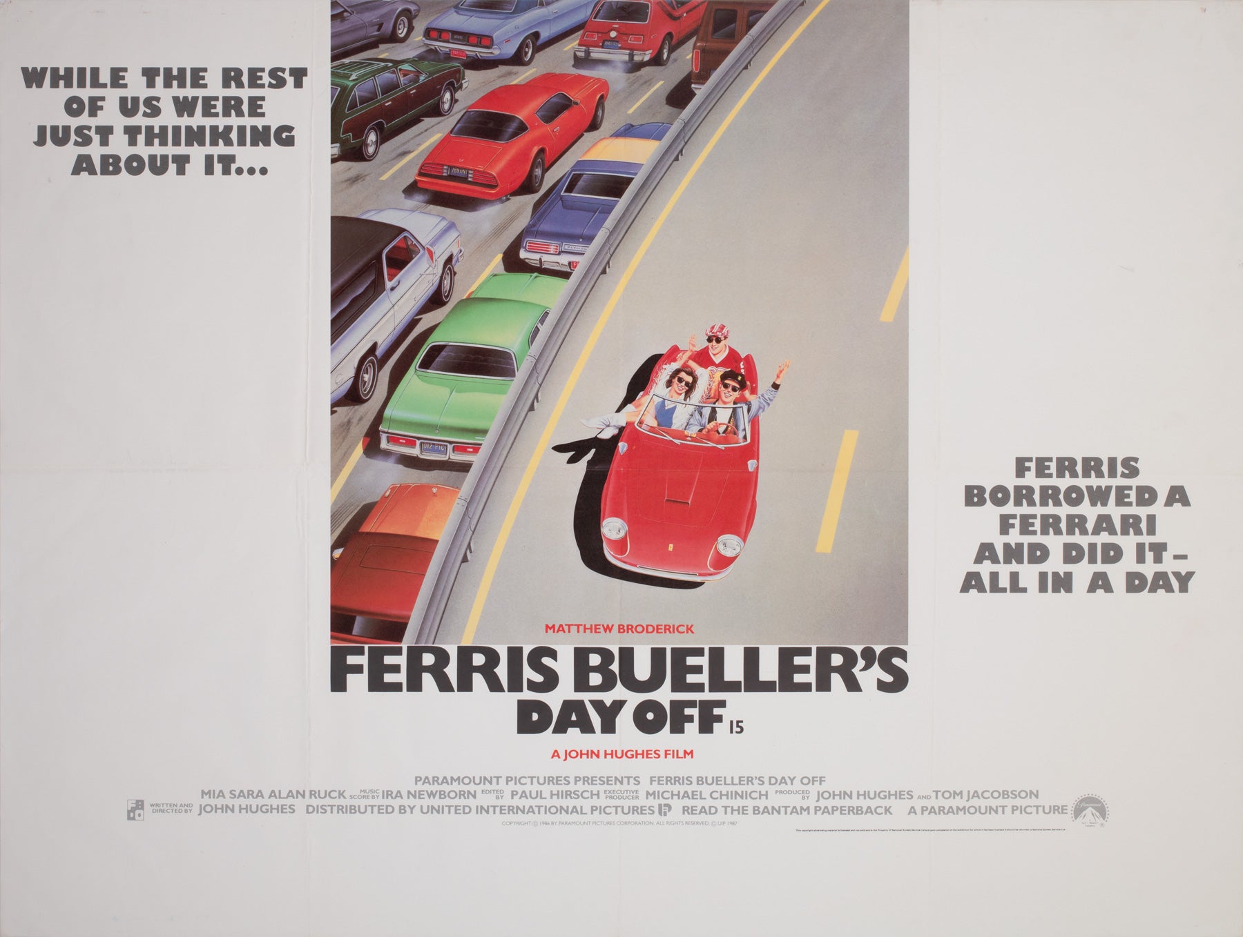 Ferris Bueller's Day Off 1986 UK Quad Film Movie Poster