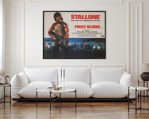 First Blood 1982 UK Quad Film Movie Poster, Drew Struzan