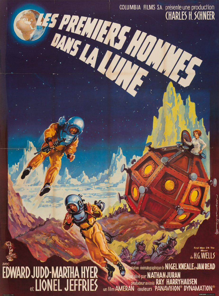 First Men in the Moon 1964 French Grande Film Poster, Soubie