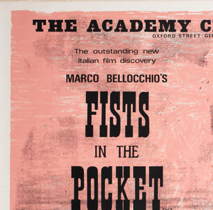 Fists in the Pocket 1966 Academy Cinema UK Quad Film Poster, Strausfeld