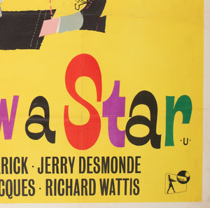 Follow a Star 1959 UK Quad Film Poster - detail