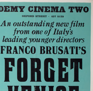Forget Venice 1979 Academy Cinema Quad Film Movie Poster, Strausfeld - detail