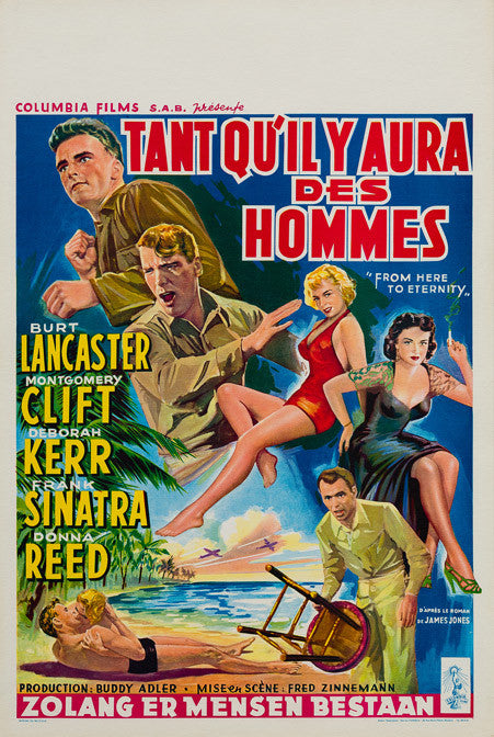 From Here to Eternity 1953 original Belgian Standard film movie poster
