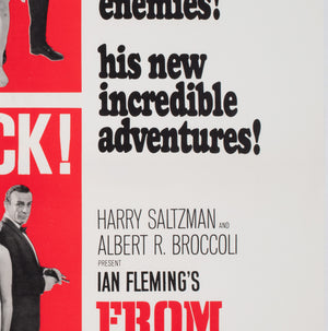 From Russia With Love 1963 US 1 Sheet Style B Film Movie Poster, Chasman - detail 