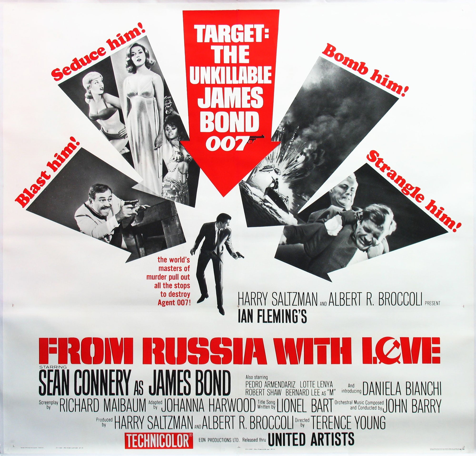 From Russia With Love 1963 US 6 Sheet Film Movie Poster