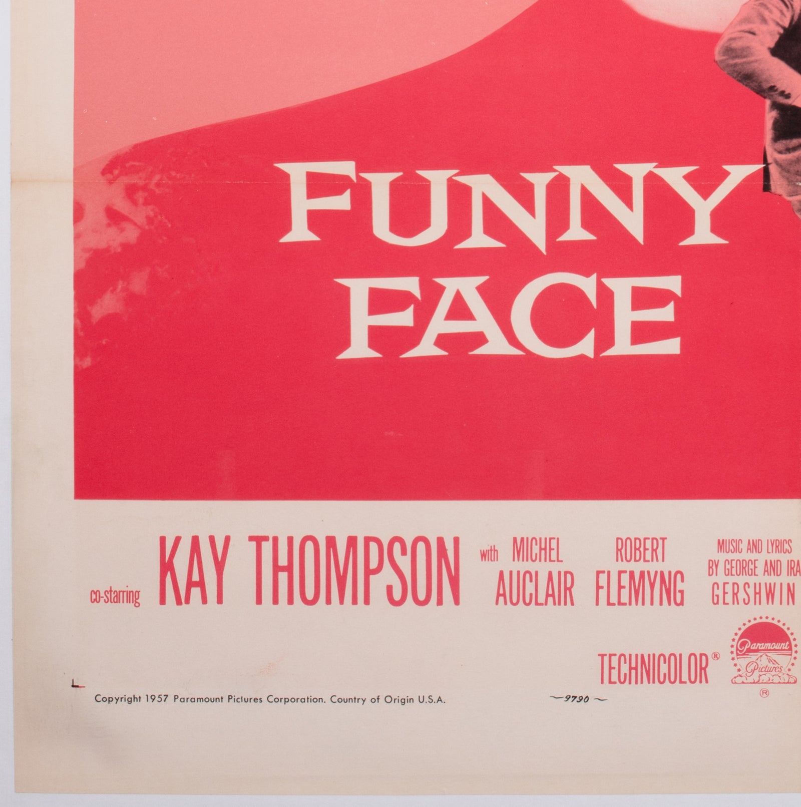 Funny Face 1957 US 1 Sheet Film Movie Poster, Pink - detail