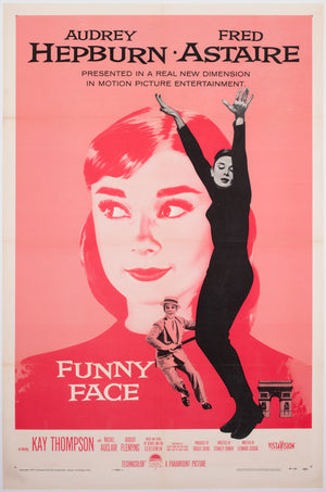 Funny Face 1957 US 1 Sheet Film Movie Poster, Pink