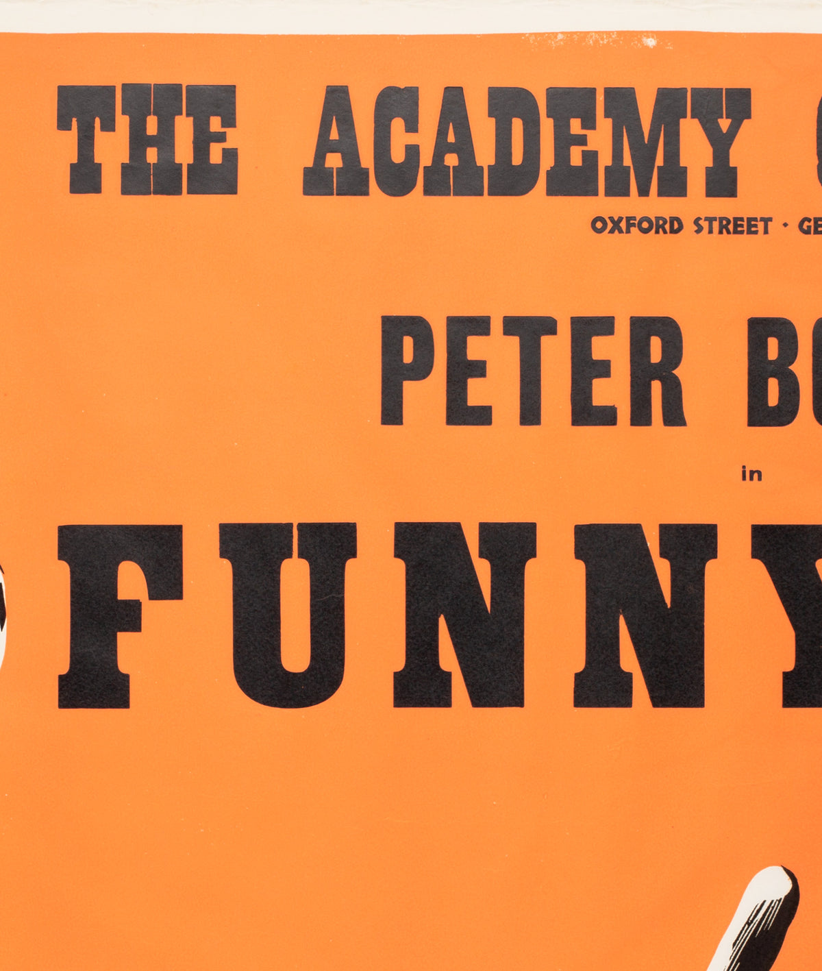 Funnyman 1968 Academy Cinema UK Quad Film Poster, Strausfeld - detail