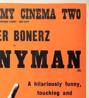 Funnyman 1968 Academy Cinema UK Quad Film Poster, Strausfeld - detail