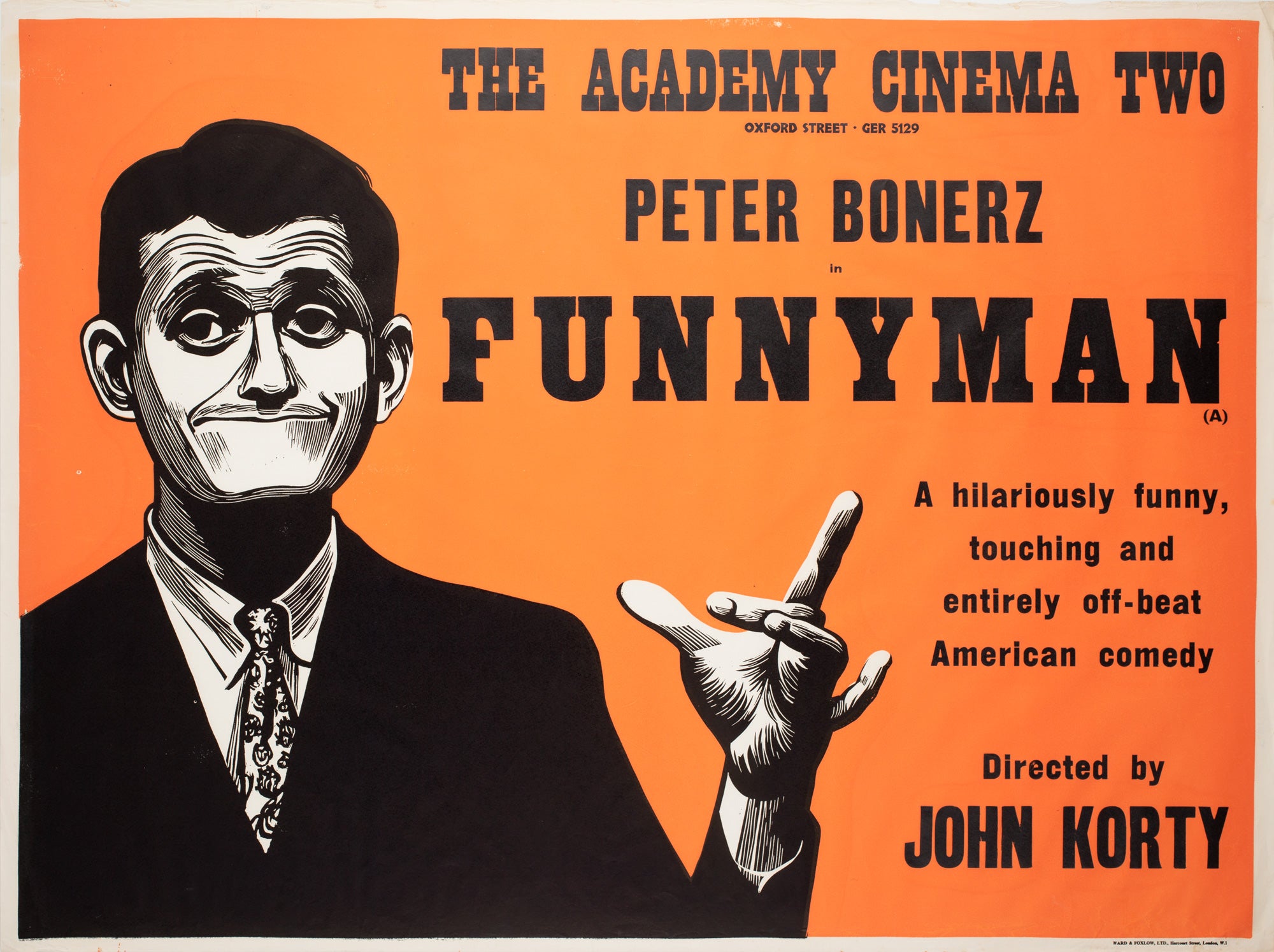 Funnyman 1968 Academy Cinema UK Quad Film Poster, Strausfeld