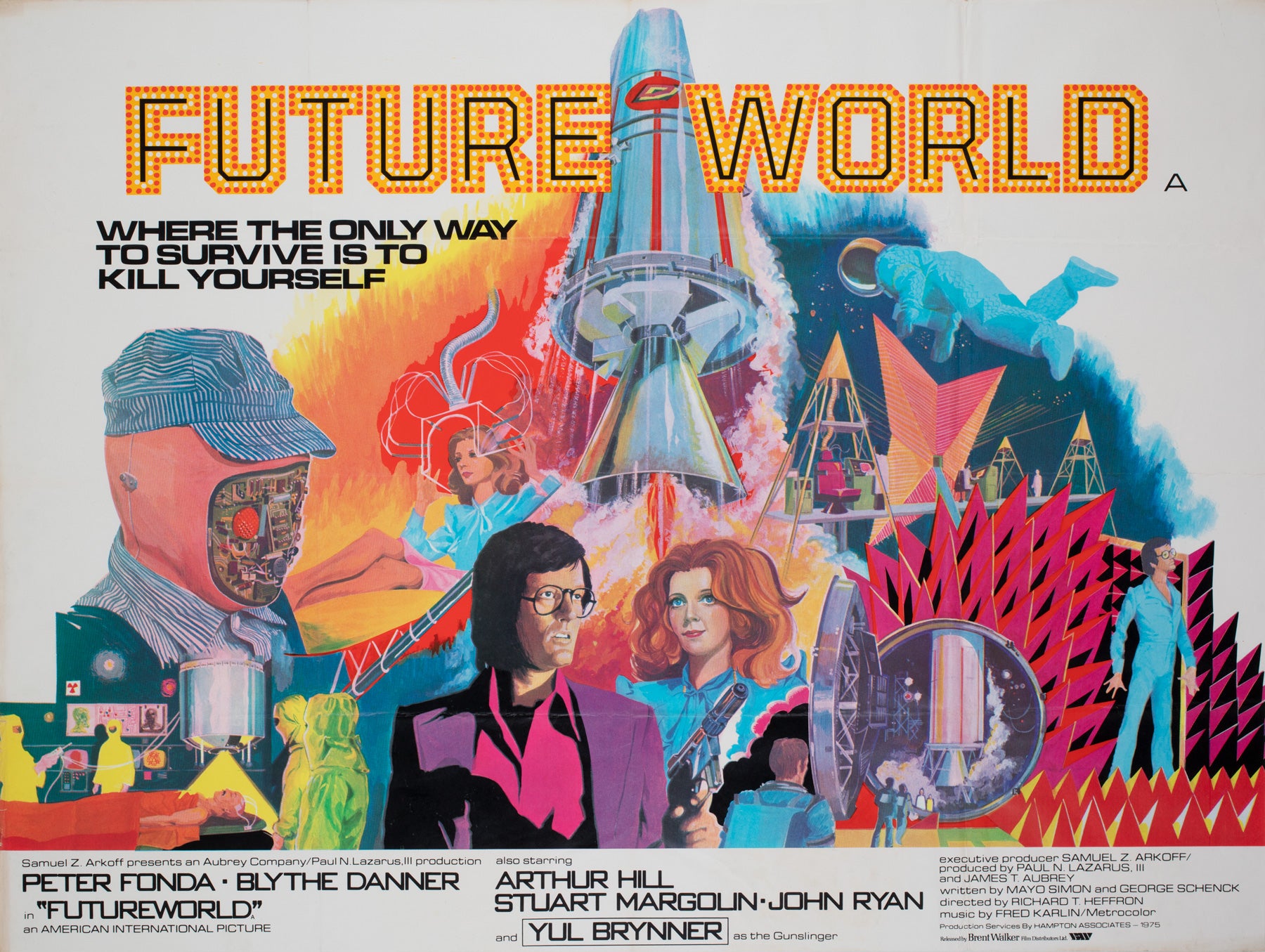 Futureworld 1976 UK Quad Film Movie Poster