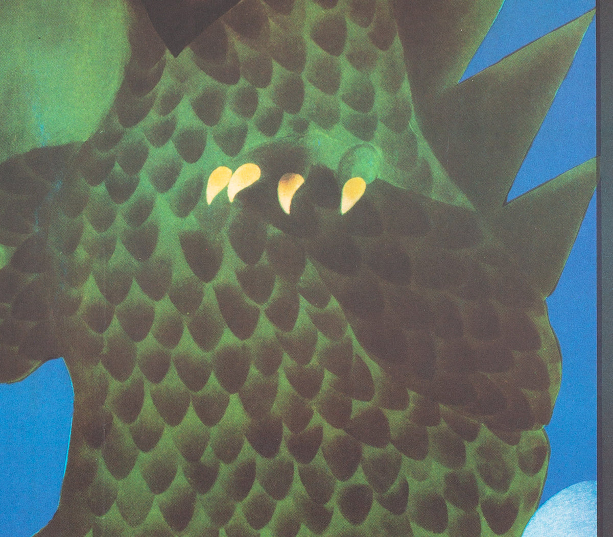 Gappa the Triphibian Monster 1973 Polish A1 Film Poster, Gargulinska - detail