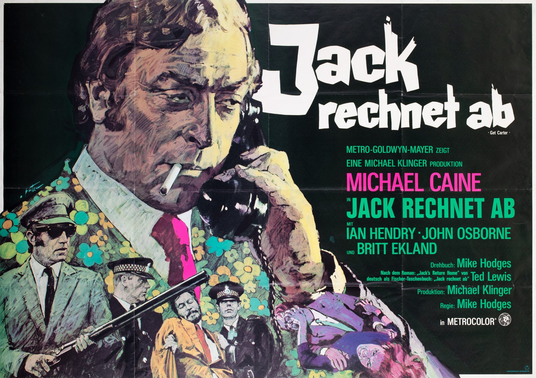 ﻿﻿﻿Get Carter 1971 German A0 Film Movie Poster, Putzu