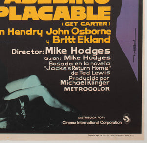 Get Carter 1971 Spanish 1 Sheet Film Poster, Gomez - detail