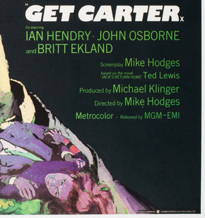 Get Carter 1971 UK Quad Film Poster, Putzu