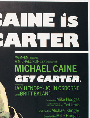 Get Carter 1971 UK Quad Film Poster, Putzu