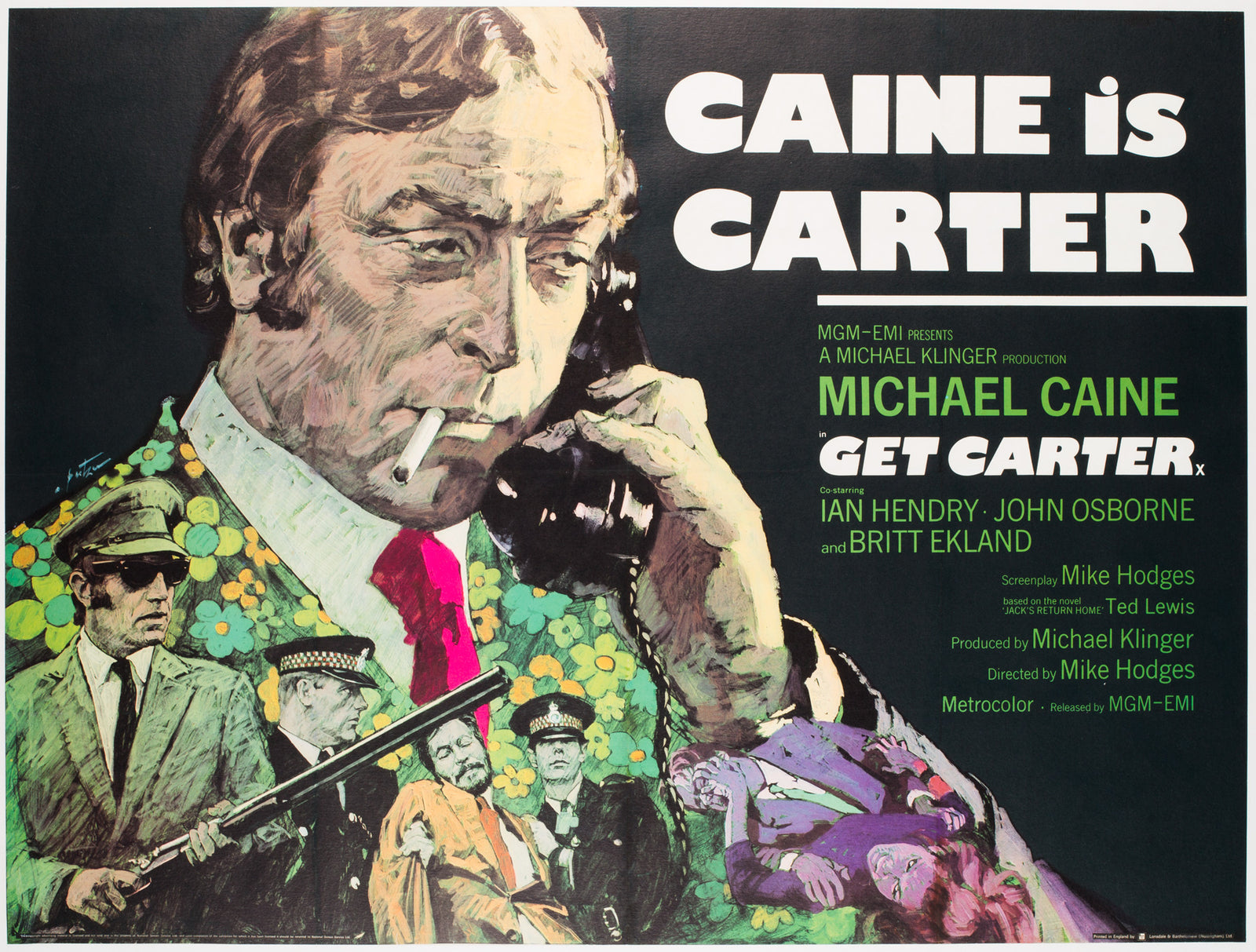 Get Carter 1971 UK Quad Film Poster, Putzu