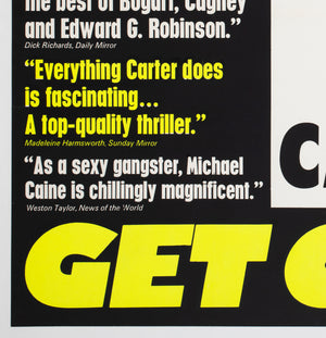 Get Carter 1971 UK Quad Quotes Style Film Poster - detail