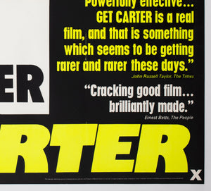Get Carter 1971 UK Quad Quotes Style Film Poster - detail